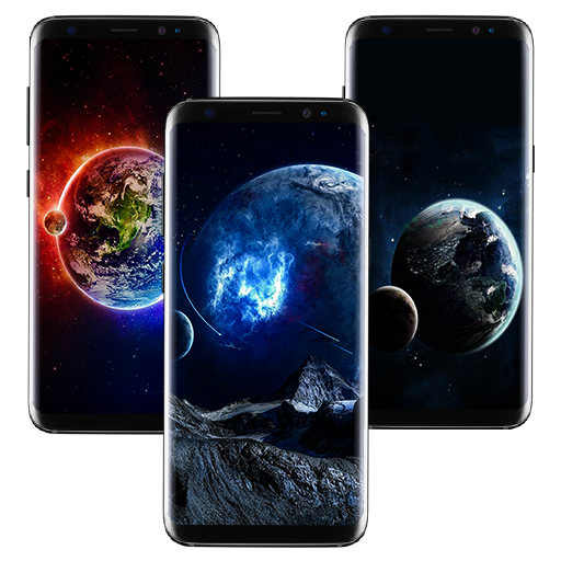 Earth Moon Space HD Wallpaper icon