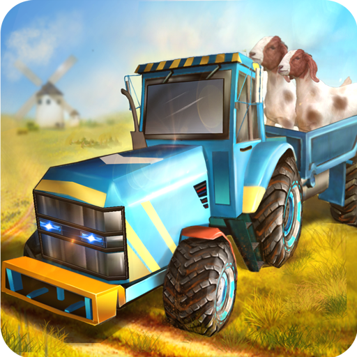 Farming Animals Tractor Cargo icon
