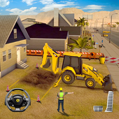 Crane Excavator Sim 3D - City Construction Games icon