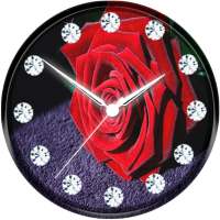 Red Rose Clock Wallpaper on 9Apps