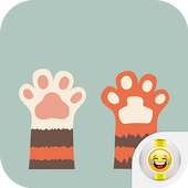 Funny Kitty Cat Paws Stickers on 9Apps