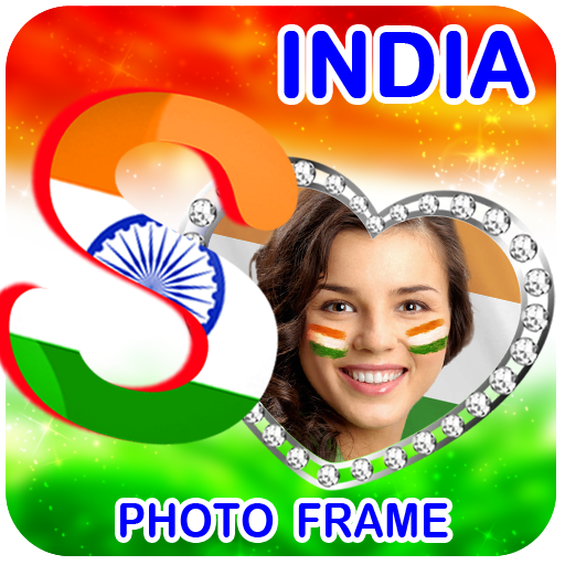 Indian Flag Text Photo Frame أيقونة