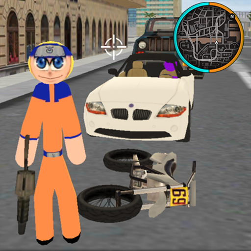 Naru Stickman Rope Hero Ninja Gangstar Crime Fight icon