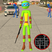 Leonardo Stickman Rope Hero Knight Gangstar War icon
