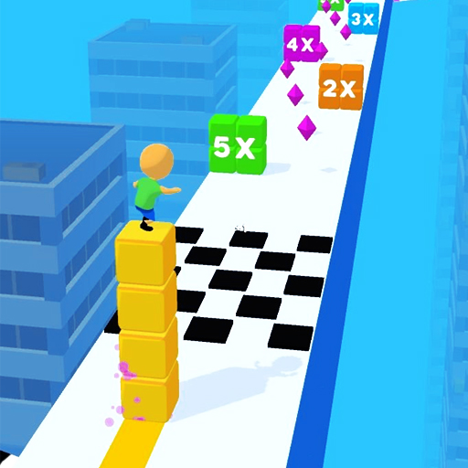 Stack tower colors 3d-rush tower cube run surfer icon