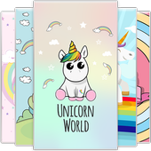 Kawaii Unicorn Wallpapers - Cute Backgrounds icon