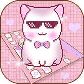 Theme Cute Pixel Cat Keyboard icon