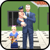 Virtual Single Police Dad: Happy Family icon