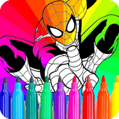 Super Spider Hero - Kids Coloring Game icon
