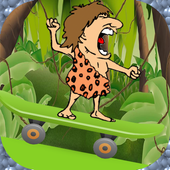 jungle caveman run adventure icon