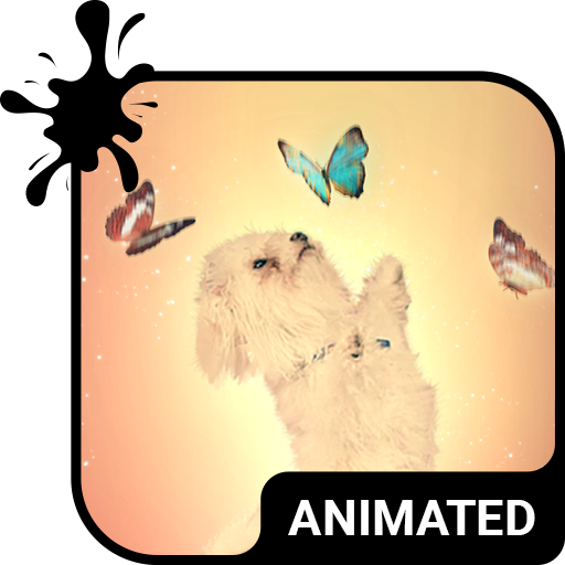 Playful Dog Animated Keyboard   Live Wallpaper icon
