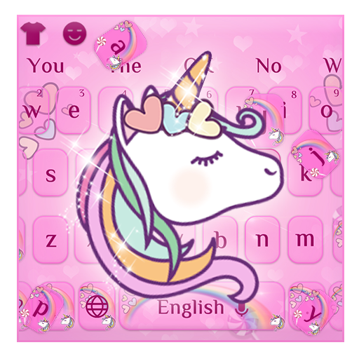Pink Unicorn Keyboard Theme icon