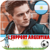 Support Argentina Football Team: Selfie with Messi icon