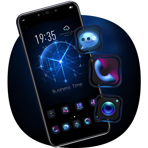 Business Time black tech clock cool theme icon