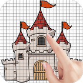 Fantasy Castles Color by Number - Pixel Art Game icon