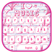 I Love Music Notepad Keypad Theme आइकन