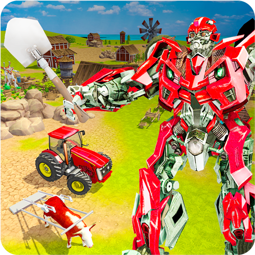 Super Robot Farmer Village Tractor Farming icon