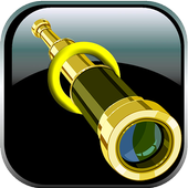 منظار تيلسكوب أيقونة