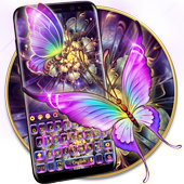 Neon Butterfly keyboard icon