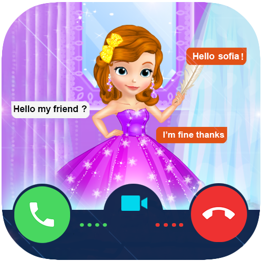 fake call simulator from princess sofia : chat icon