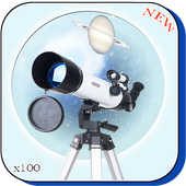 Telescope zoom camera icon