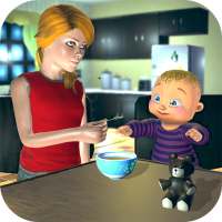 mãe real jogos de bebê 3d: sim da família virtual