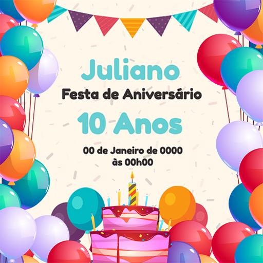 Convite de aniversário personalizado 🎂 icon