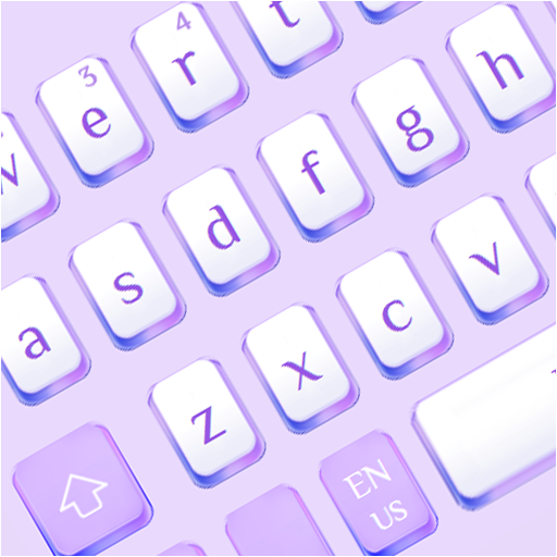 Fashion Purple White Keyboard icon