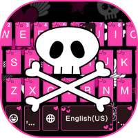 Pink Sexy Skull Keyboard Theme