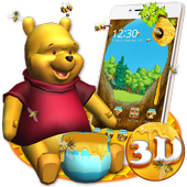 3D Cute Yellow Bear Honey Theme icon