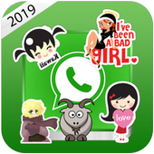 Whatsapp stickers 2019 - WAStickerApps أيقونة