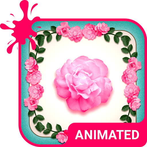 Pink Roses Animated Keyboard   Live Wallpaper icon