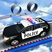 Impossible 4x4 Police Car Racing Plain Ramp Stunts icon