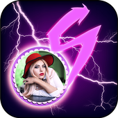 Lighting Text Photo Frame icon