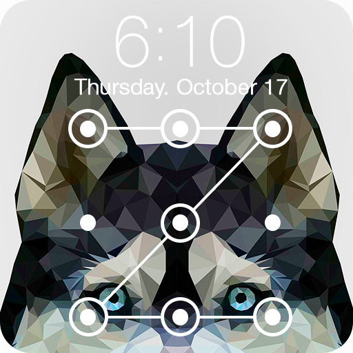Siberian Husky ART HD Free PIN Lock Screen icon