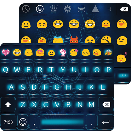 Neon Circuit Emoji Keyboard icon
