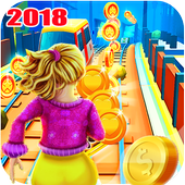 Royal Subway Princess  runner Bus 3D surfing 2018 icon
