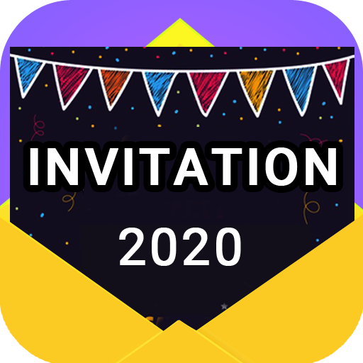 Invitation maker 2020 Birthday &amp; Wedding card Free icon