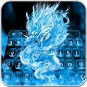 Blue Fiery Dragon Keyboard Theme icon