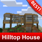 ikon House on Hilltop for Minecraft MCPE
