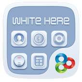 White Here GO Launcher Theme