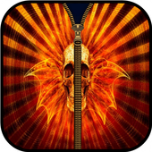 Fireskull Zipper Screen Lock icon