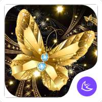 Shine Golden Fantastic Butterfly-APUS Launcher on 9Apps