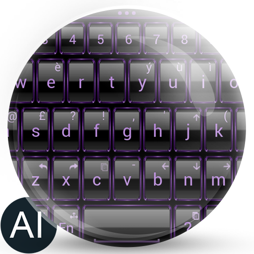 AI Keyboard Theme Frame Purpl icon