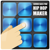 Dj hiphop maker sound bass pad icon