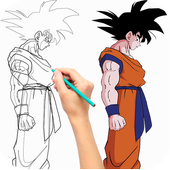How to draw Super Saiyan DBZ icon