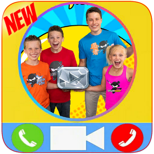 Chat with Ninja Kidz 📱 Fake Video Call icon