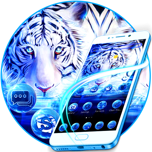 Blue White Tiger Theme icon