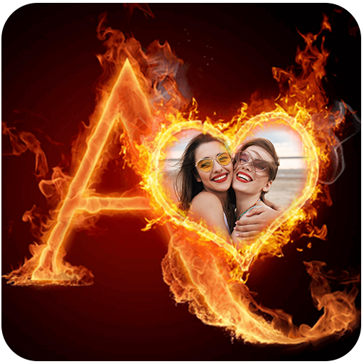 Fire Text Photo Frame icon