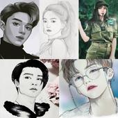 How to Draw Kpop Idols Step by Step - Draw BTS أيقونة